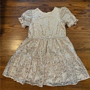Cat & Jack Glittering Gold Kids Dress